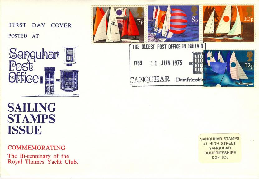 1975 Sailing (06) - Sanquhar Post Office Official