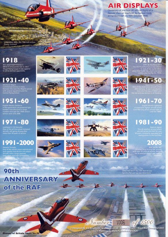 BC-146 - 90th Anniversary of The RAF -The Red Arrows