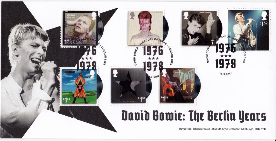 2017 (03) David Bowie - Royal Mail 'The Berlin Years' FDC ** FULL SET **