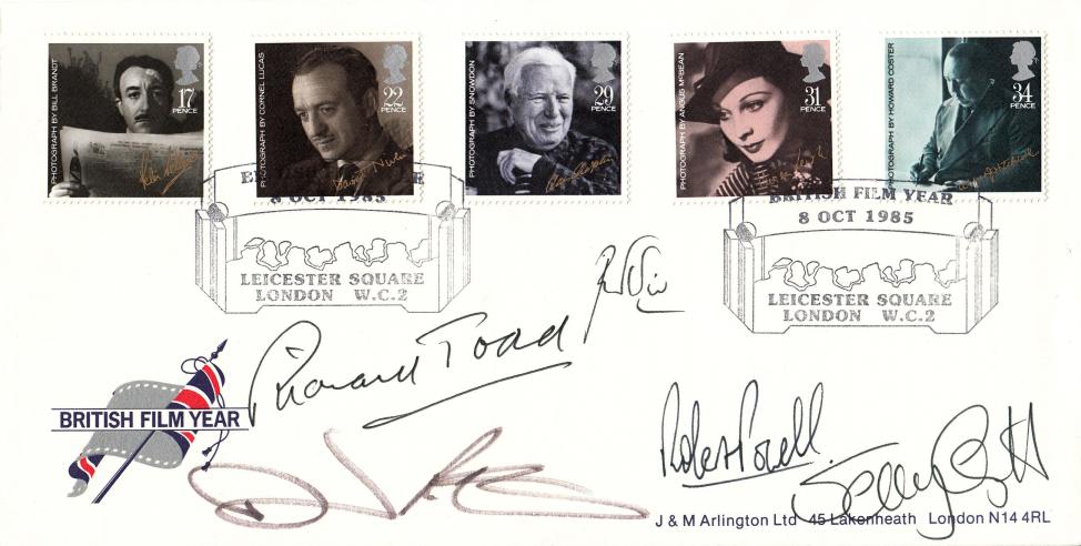 1985 (10) Films - Arlington Official - Signed by Peter Ustinov, Richard Todd, Robert Powell, David Puttnam & Jenny Agutter