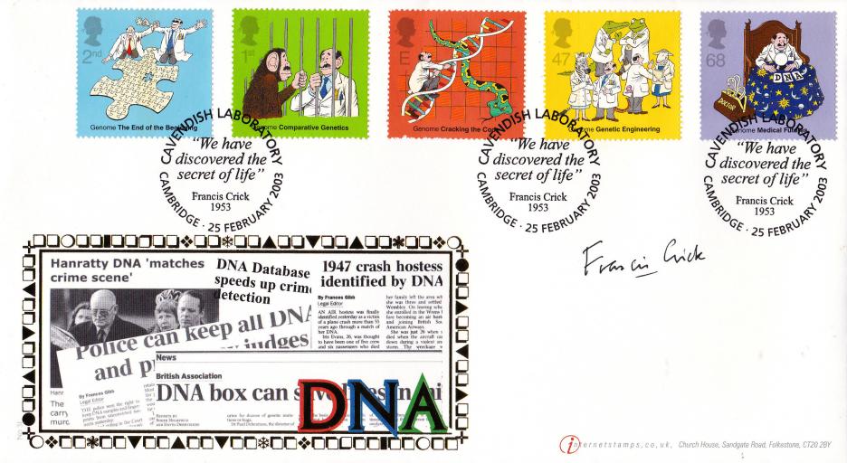 2003 (02) DNA - Internet Official - Signed by Francis Crick