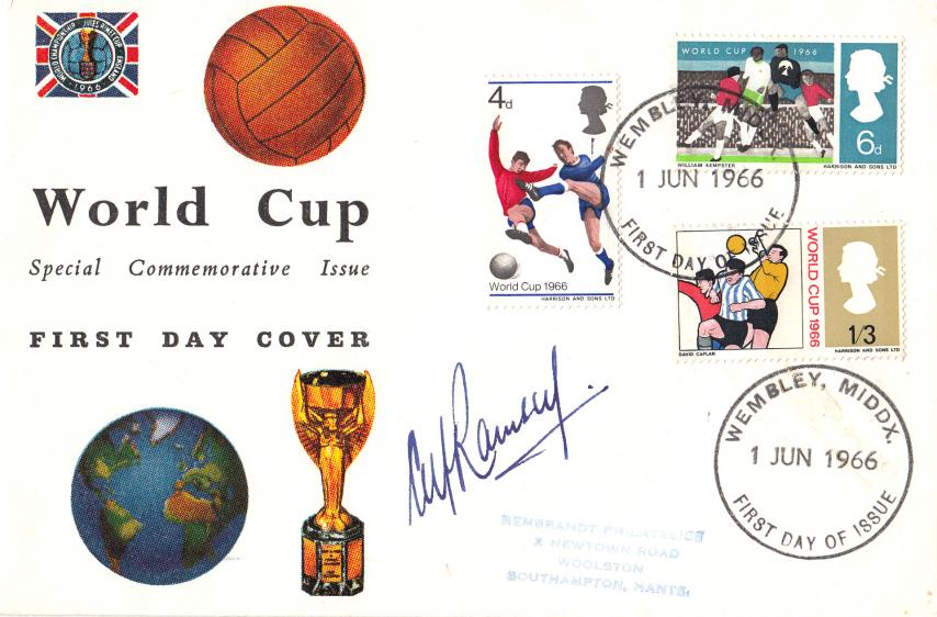 1966 (06) World Cup - Connoisseur - Wembley FDI - Signed by Alf Ramsay