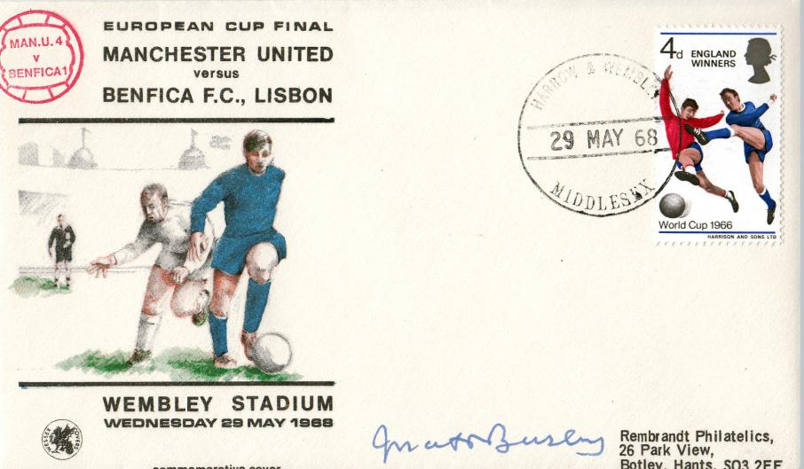 1968 (05) European Cup Final (Man Utd v Benfica) Cover - Signed by Matt Busby