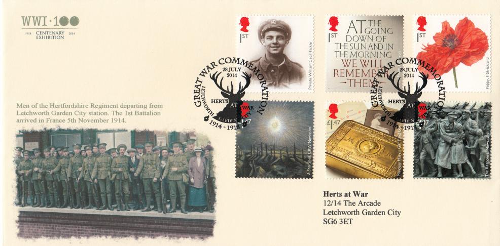 2014 (07) World War 1 - Herts At War Museum Official (Buff Brown Cover)