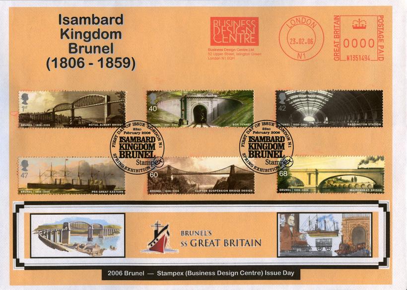 2006 (02) Brunel (Stamps) - Privately Produced (SS Great Britain) Cover with the Business Design Centre Meter Mark