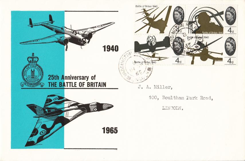 1965 (09) Battle of Britain - RAF Waddington Covers - RAF Waddington CDS