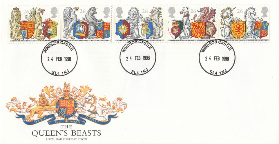 1998 (02) Queen's Beasts - RM - Windsor Castle CDS