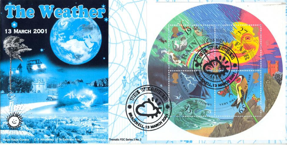 2001 (03) Weather (M/S) - Royal Naval Covers TFDC Official