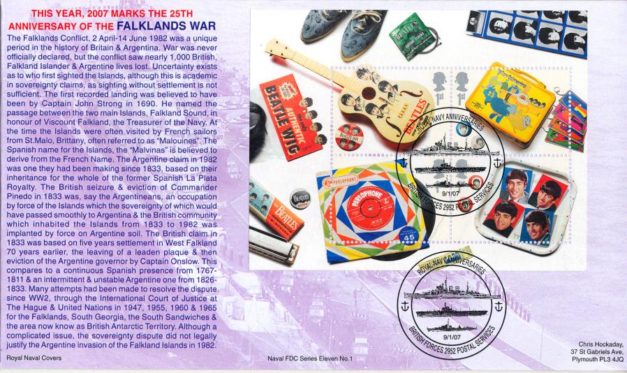 2007 (01) The Beatles (M/S) - RNCG Falklands War Official