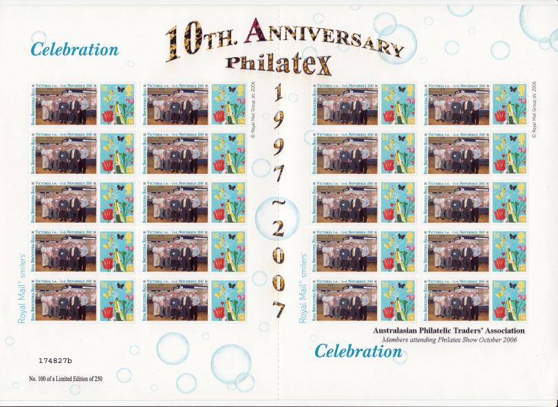 TS-148 - 10th Anniv Philatex - Australian Dealers