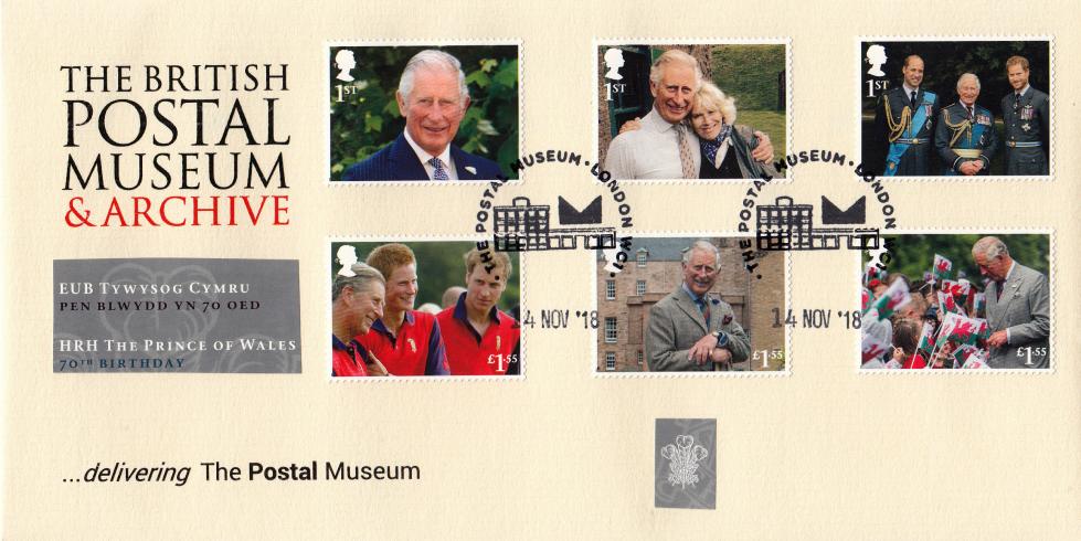 2018 (11) Prince Charles 70th Birthday - Postal Museum & Archive Official