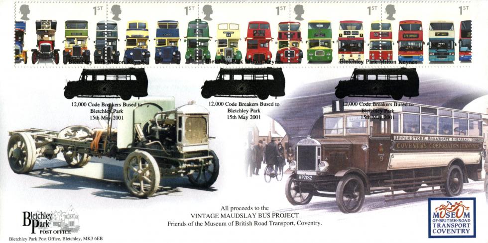 2001 (05) Buses (Stamps) - Bletchley Park (Maudslay Bus Project) Official