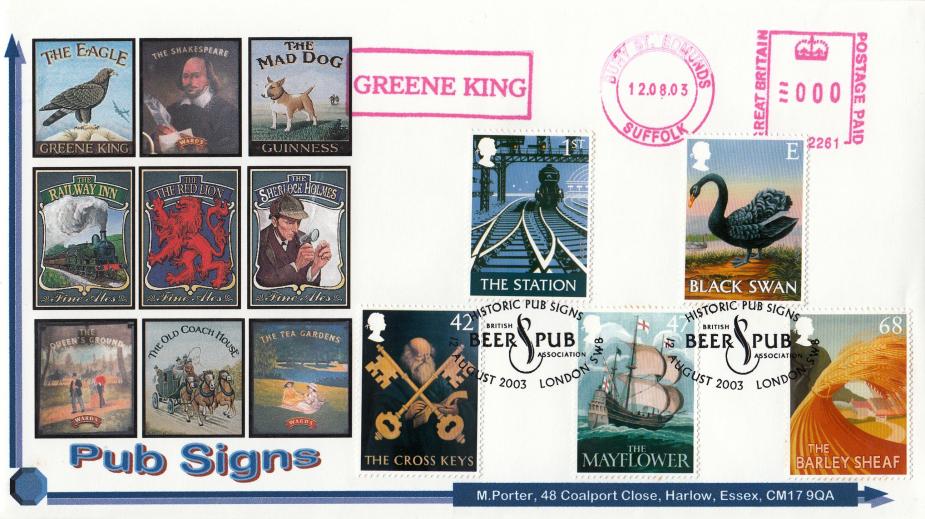 2003 (08) Pub Signs - Porter 'Nine Pub Signs' Cover + Greene King Meter Mark