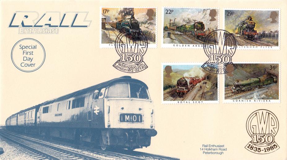 1985 (01) Trains - Covercraft GWR Paddington Official
