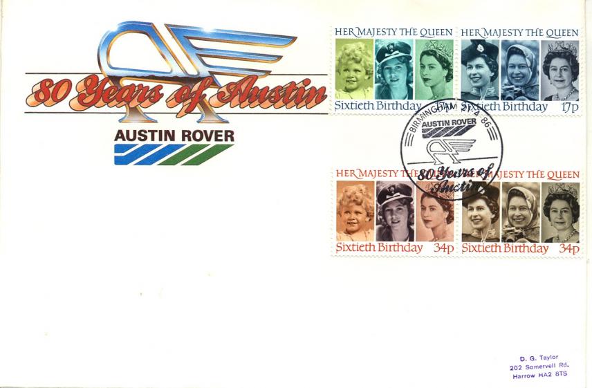 1986 (04) Queen's 60th Birthday - Austin Rover Official