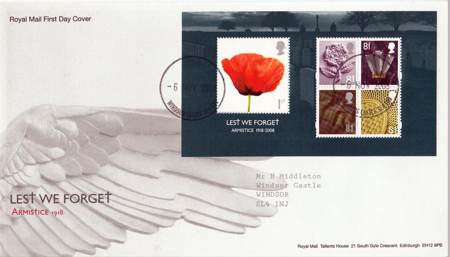 2008 (11) Lest We Forget M/S - RM - Windsor Castle CDS
