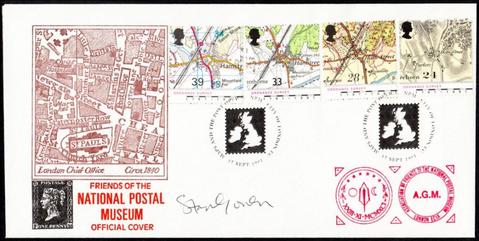 1991 (09) Maps - National Postal Museum Official - Signed by Stanley Goren