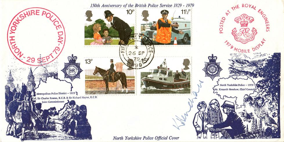 1979 (09) Police- North Yorkshire Police Official - FPO 999 CDS - Signed by The Chief Constable