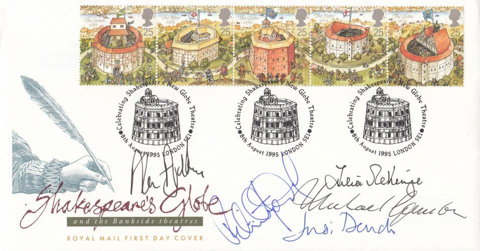 1995 (08) Shakespeare's Globe - RM - Signed by FIVE Top Actors !!