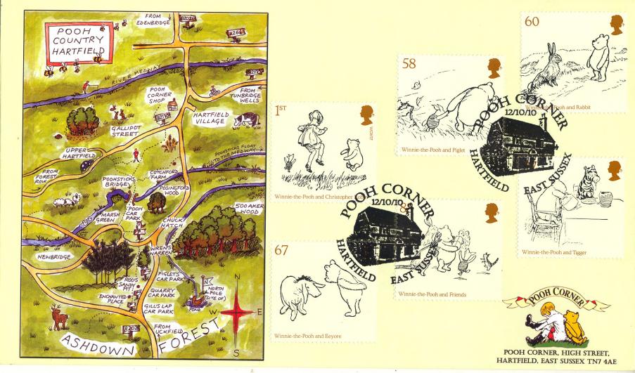 2010 (10) Winnie The Pooh (Stamps) - Scott Official - But On Their Miniature Sheet Cover... 10 Only...