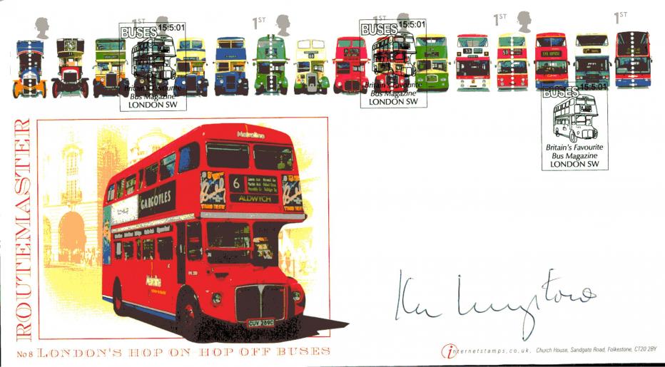 2001 (05) Buses (Stamps) - Internet Official - Signed by Ken Livingstone