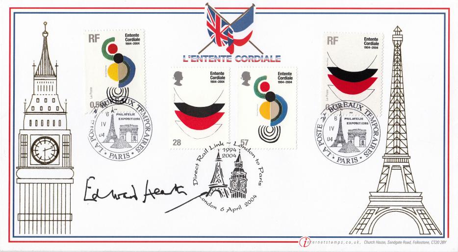 2004 (04) Entente Cordiale - Internet Official (Doubled with French Set) - Signed by Edward Heath