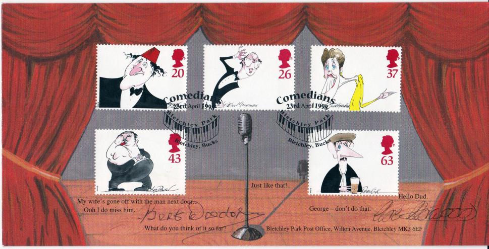 1998 (04) Comedians - Bletchley Park Official - Signed by Bert Weedon & Clare Harwood