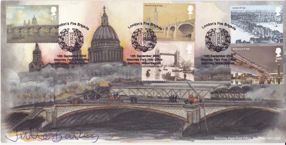 2002 (09) London Bridges - Bletchley Park (St Paul's) Official - Signed by Julie Bailey