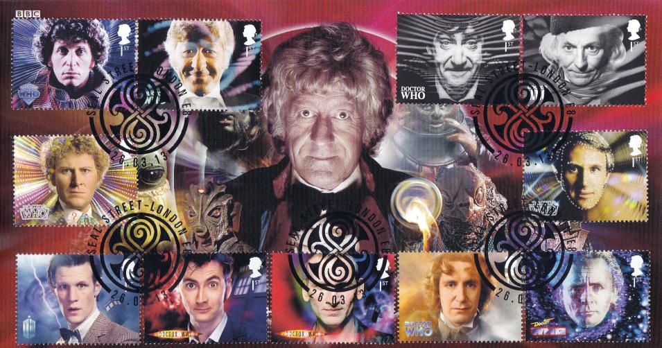 2013 (03) Dr Who (Stamps) - Scott Seal Street (John Pertwee) Official with FULL SET