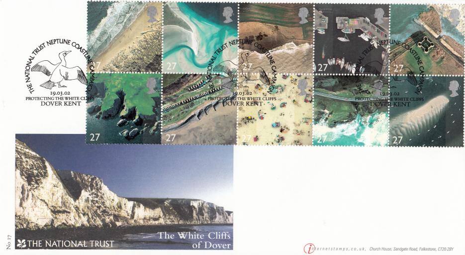 2002 (03) Coastlines - Internet (White Cliffs of Dover) Official with the FULL SET
