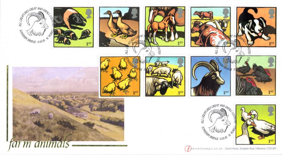 2005 (01) Farm Animals - Internet (Sowerby Bridge) Official - with FULL SET