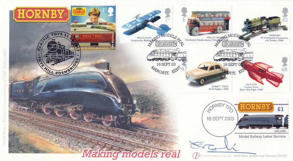 2003 (09) Transports of Delight (Stamps) - Internet Official - Doubled in 2017 - Signed by Frank Martin.