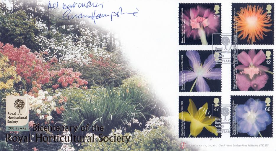 2004 (05) Royal Horticultural Society (Stamps) - Internet Official - Signed by Susan Hampshire