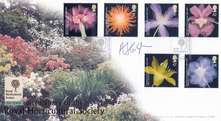 2004 (05) Royal Horticultural Society (Stamps) - Internet Official - Signed by Dr Andrew Colquhoun