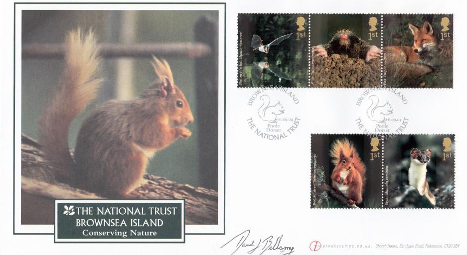 2004 (09) Woodland Animals - Internet Brownsea Island Official - Signed by David Bellamy