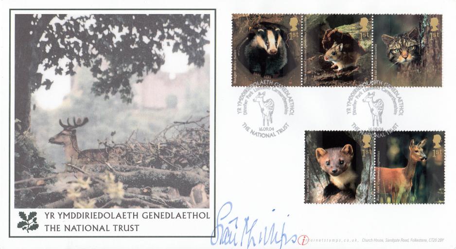 2004 (09) Woodland Animals - Internet Genedlaethol Official - Signed by Sian Phillips