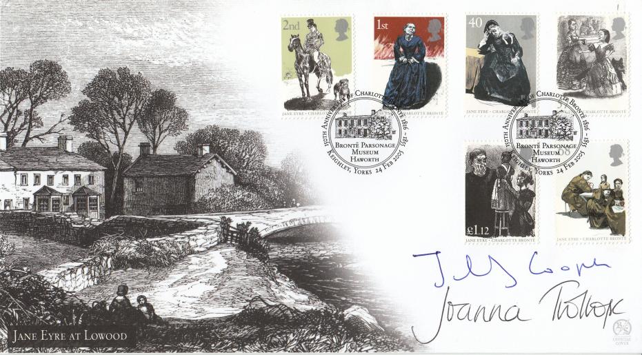 2005 (02) Jane Eyre (Stamps) - Internet (Lowood) Official - Double Signed by Jilly Cooper & Joanna Trollope
