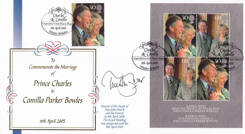 2005 (04) Wedding - Internet 'Majesty Magazine' Official (BOTH Dates) - Signed by Timothy West