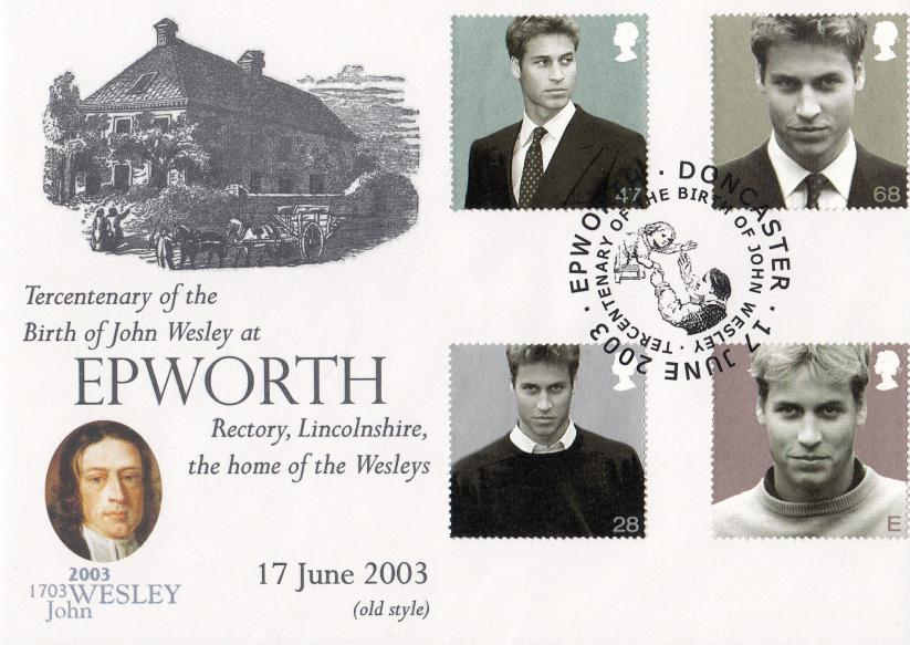 2003 (06) Prince William's 21st Birthday - Methodist Philatelic Society (Epworth) Official