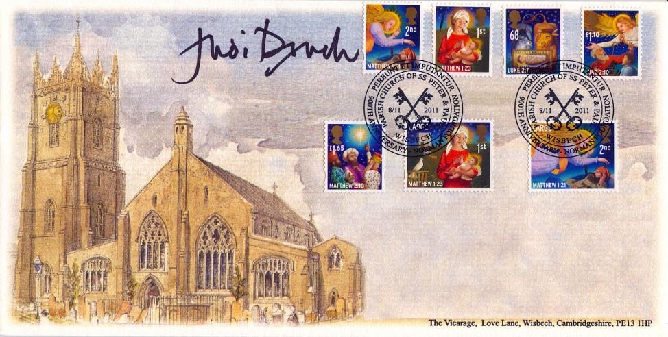 2011 (11) Christmas (Stamps) - Trevor Dyke 'Church' Official - Signed by Dame Judi Dench