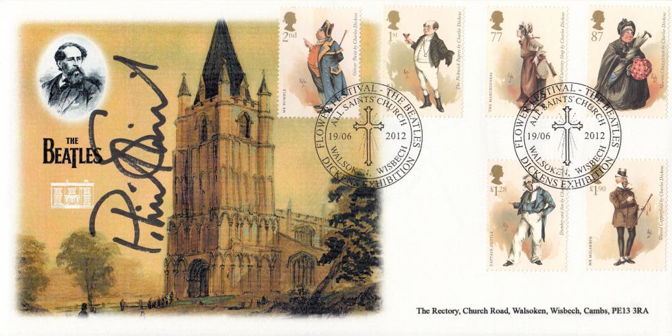 2012 (06) Charles Dickens (Stamps) - All Saints Church, Walsoken Official - Signed by Patrick Stewart