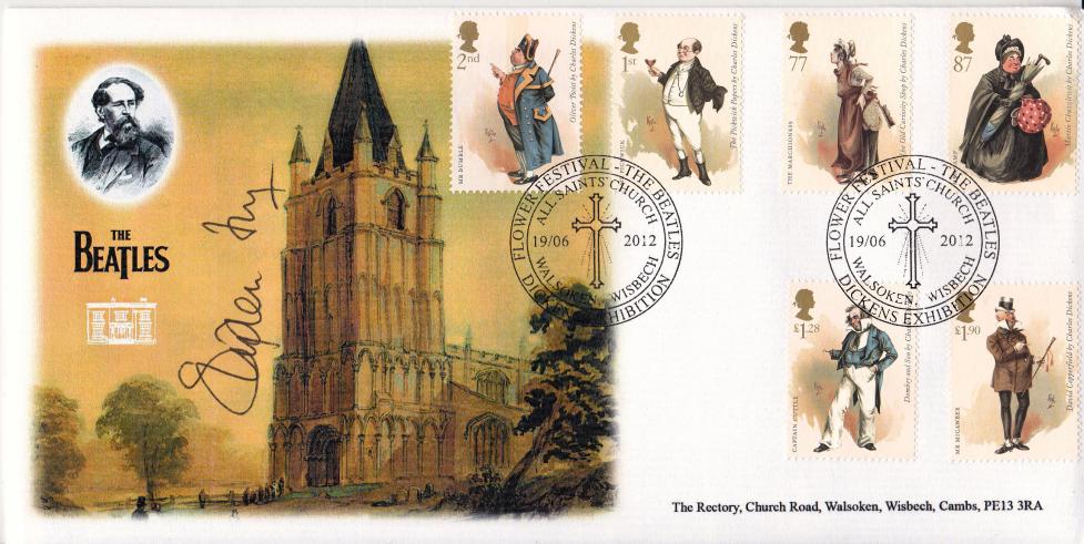 2012 (06) Charles Dickens (Stamps) - All Saints Church, Walsoken Official - Signed by Stephen Fry