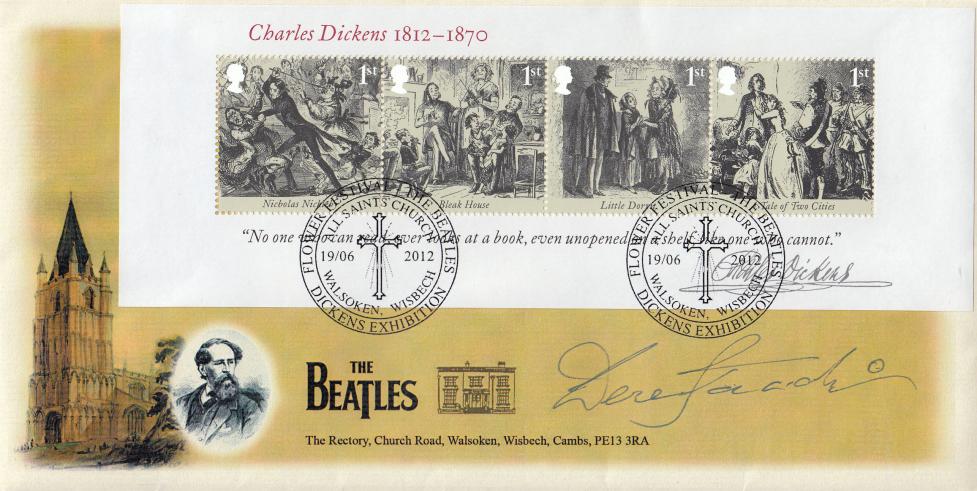 2012 (06) Charles Dickens (M/S) - All Saints Church, Walsoken Official - Signed Sir Derek Jacobi (Only 3 Signed)!!