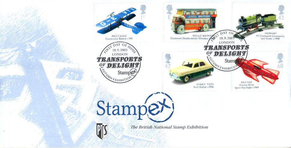 2003 (09) Transports of Delight (Stamps) - Stampex Official (Stamp Issue) H/S