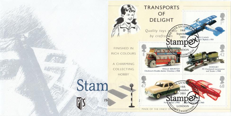 2003 (09) Transports of Delight (M/S) - Stampex Official (Exhibition) H/S