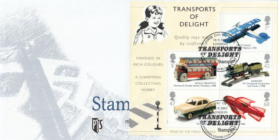 2003 (09) Transports of Delight (M/S) - Stampex Official (Stamp Issue) H/S