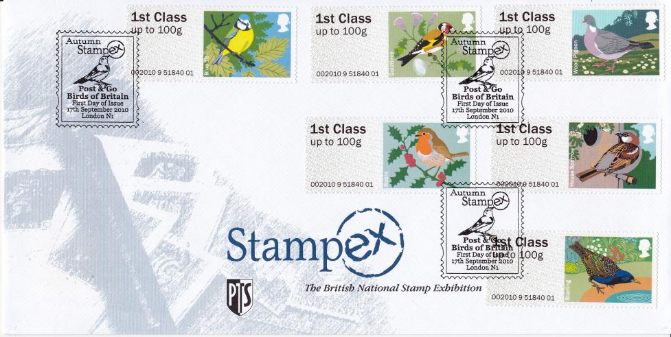 2010 (09) Post & Go - Birds of Britain - Stampex Official (Stamp Issue H/S)