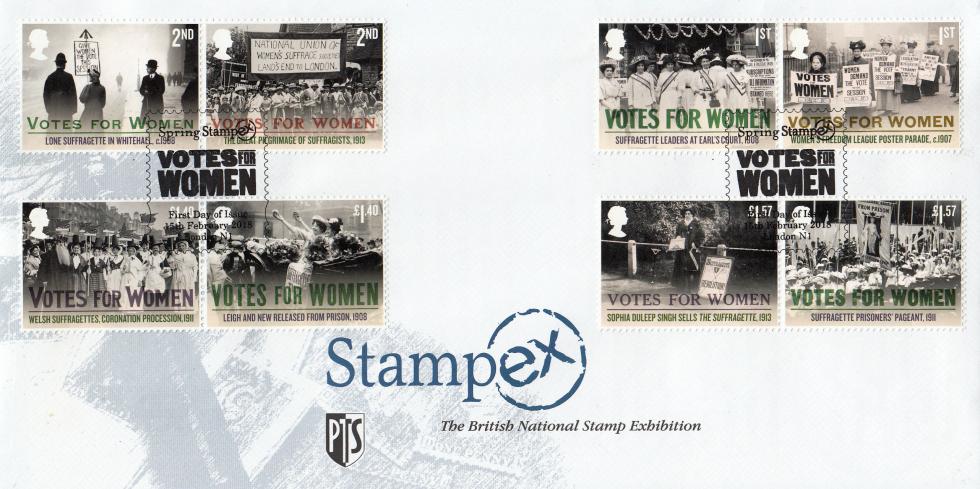 2018 (02) Votes For Women - Stampex Official (Stamp Issue H/S)