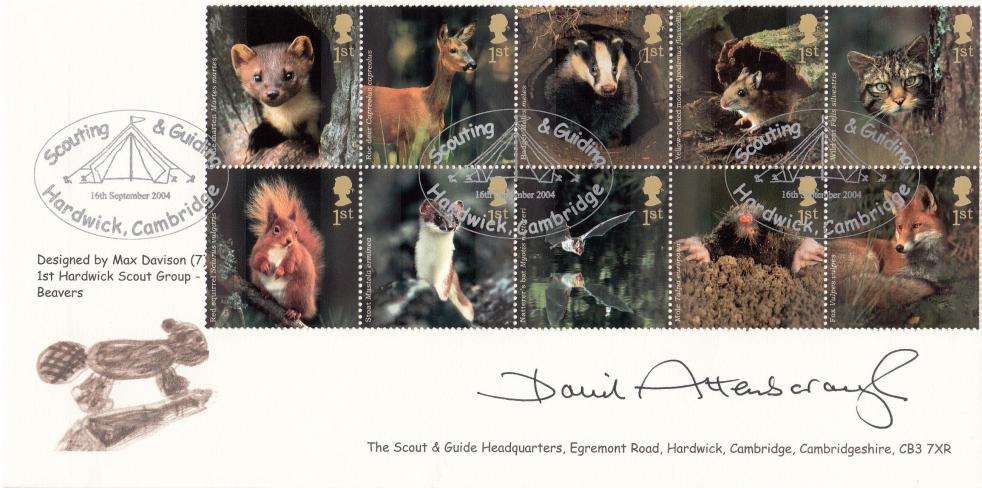 2004 (09) Woodland Animals - Tack Official - Signed by David Attenborough