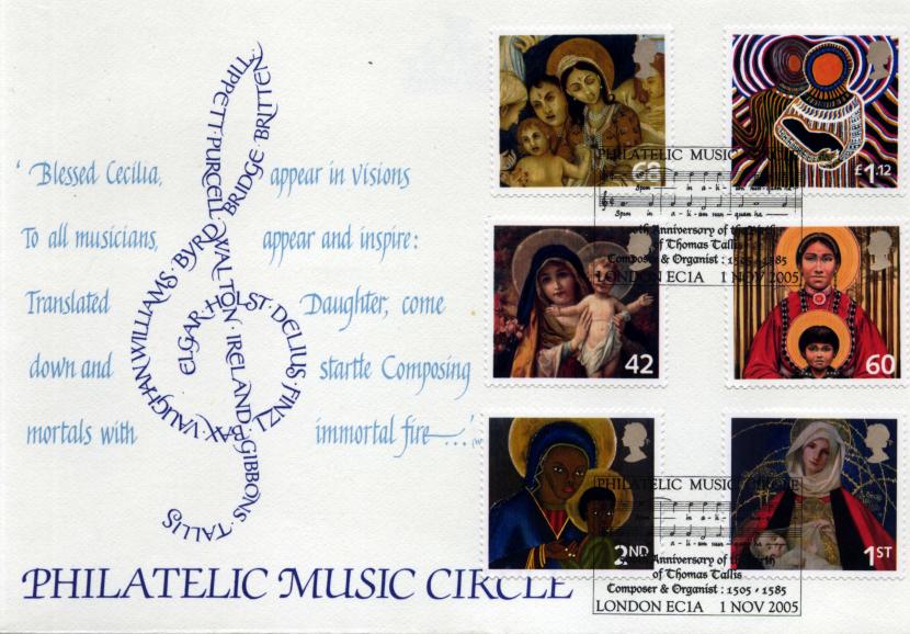 2005 (11) Christmas (Stamps) - Datson Philatelic Music Circle Official - Only 22 Exist !